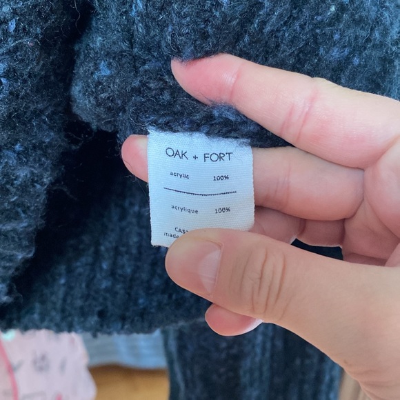 Oak and Fort cozy blue/black melange knit - size M - Picture 4 of 5